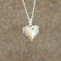 Mother of Pearl Heart Pendant Sterling Silver Pendant